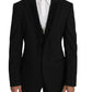 Dolce & Gabbana Elegant Black Slim Fit Martini Blazer Jacket