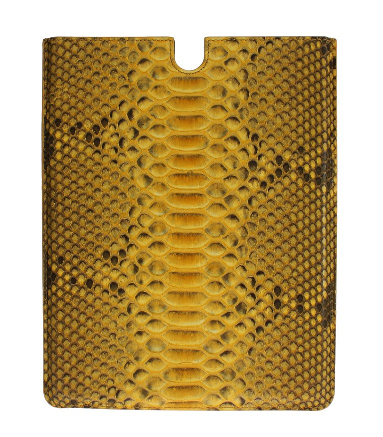 Dolce & Gabbana Sleek Python Snakeskin Tablet Case in Yellow