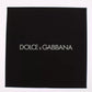 Dolce & Gabbana Silver Brown Raffia Leather Clasp Finder Chain Keyring