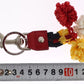 Dolce & Gabbana Silver Brown Raffia Leather Clasp Finder Chain Keyring