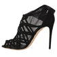 Dolce & Gabbana Black Suede Stilettos Booties Socks Shoes