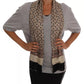 Dolce & Gabbana Gray Cotton Owl Silk Scarf Top T-shirt