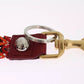 Dolce & Gabbana Multicolor Raffia Leather Clasp Finder Chain Keyring