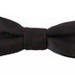 Dolce & Gabbana Gray Dotted Silk Adjustable Neck Bow Tie