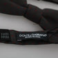 Dolce & Gabbana Gray Dotted Silk Adjustable Neck Bow Tie