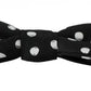 Dolce & Gabbana Black Polka Dots Adjustable Neck Bow Tie
