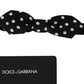 Dolce & Gabbana Black Polka Dots Adjustable Neck Bow Tie
