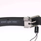 Dolce & Gabbana White Blue Silk Bowtie Leather Belt Gift Box Set