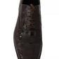 Dolce & Gabbana Brown Patterned Leather Dress Formal Shoes