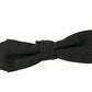 Dolce & Gabbana Gray Pattern Silk Adjustable Neck Bow Tie