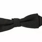 Dolce & Gabbana Gray Pattern Silk Adjustable Neck Bow Tie