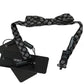 Dolce & Gabbana Black Silk Circles Men Necktie Bow Tie