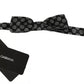 Dolce & Gabbana Black Silk Circles Men Necktie Bow Tie