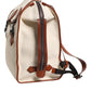 Dolce & Gabbana Beige Brown Canvas Leather Travel Back Pack Bag