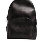 Dolce & Gabbana Bronze Leather School Travel Backpack Bag
