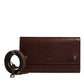 Dolce & Gabbana Brown Leather Logo Embossed Crossbody Bag