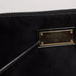 Dolce & Gabbana Black Nylon Logo Plaque Keyring Pouch Clutch Bag