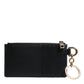 Dolce & Gabbana Black Calfskin Leather DG Logo Card Holder Wallet