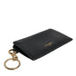 Dolce & Gabbana Black Calfskin Leather DG Logo Card Holder Wallet