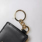 Dolce & Gabbana Black Calfskin Leather DG Logo Card Holder Wallet