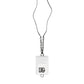 Dolce & Gabbana White Calf Leather Lanyard Logo Card Holder Wallet