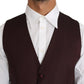 Dolce & Gabbana Elegant Purple Patterned Men's Formal Vest