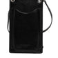 Dolce & Gabbana Black Horse Leather Zip Logo Shoulder Neck Strap Wallet