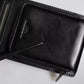 Dolce & Gabbana Black Horse Leather Zip Logo Shoulder Neck Strap Wallet