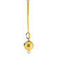 Dolce & Gabbana Yellow Round Leather DG Logo Coin Purse Lanyard Wallet
