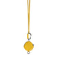 Dolce & Gabbana Yellow Round Leather DG Logo Coin Purse Lanyard Wallet