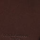 Dolce & Gabbana Brown Leather Zip Logo Keyring Coin Purse Keyring Wallet