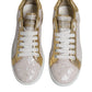 Dolce & Gabbana White Portofino Mother Of Pearl Sneakers Casual Shoes