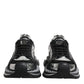 Dolce & Gabbana Black Silver SUPER KING Leather Sneaker Shoes