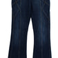 Cavalli Elegant Flare Leg Low Waist Denim