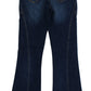 Cavalli Elegant Flare Leg Low Waist Denim