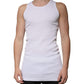 Dolce & Gabbana White Cotton Sleeveless Round Neck Tank T-shirt