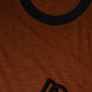 Dolce & Gabbana Brown DG Logo Polyester Crew Neck T-shirt