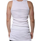Dolce & Gabbana White Cotton Sleeveless Round Neck Tank T-shirt