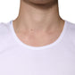 Dolce & Gabbana White Cotton Sleeveless Round Neck Tank T-shirt