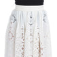 Dolce & Gabbana Elegant Floral Ricamo Silk Skirt