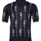 Dolce & Gabbana Dark Blue Sea Horse Collared Polo T-shirt