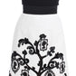 Dolce & Gabbana Elegant Floral Brocade High-Waist Skirt