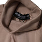 Dolce & Gabbana Beige Cashmere Turtleneck Pullover Sweater
