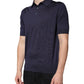 Dolce & Gabbana Blue Silk Collared Short Sleeves Polo T-shirt