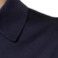 Dolce & Gabbana Blue Silk Collared Short Sleeves Polo T-shirt