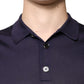 Dolce & Gabbana Blue Silk Collared Short Sleeves Polo T-shirt