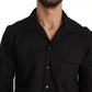 Dolce & Gabbana Blue Cotton Striped Pajama Lounge Shirt