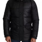 Dolce & Gabbana Black Hooded Polyester Men Coat Puffer Jacket