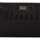 Dolce & Gabbana Brown Exotic Leather Zip Around Continental Clutch Wallet