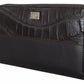 Dolce & Gabbana Brown Exotic Leather Zip Around Continental Clutch Wallet